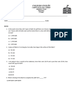 Admission's exam 5th MATH