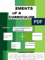 Four Elements of a Curriculum