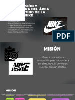 Misión, Vision y Estructura Del Área de Marketing-Nike