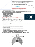 Hsslive Xi Zoology Pre Modal Exam Zta MLPRM - 230212 - 110109 PDF