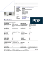 Specifications: Cold Rooms and Freezer Rooms