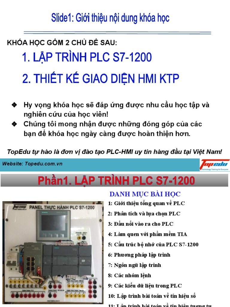 2 Slide Khгіa Hб ќc Lt Plc S7 1200 T6 2020 Pdf Pdf