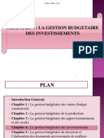 Chapitre 4 Gestion Budgetaire Des Investissements