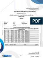Certificado de Extracto de Intereses A Las Cesantías Fiduprevisora S.A. Fondo Nacional de Prestaciones Sociales Del Magisterio