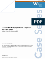 Lenovo-IBM: Bridging Cultures, Languages, and Time Zones: Integration Challenges (B)