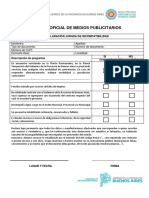 Registro Oficial de Medios Publicitarios: Declaración Jurada de Incompatibilidad Datos Del Declarante