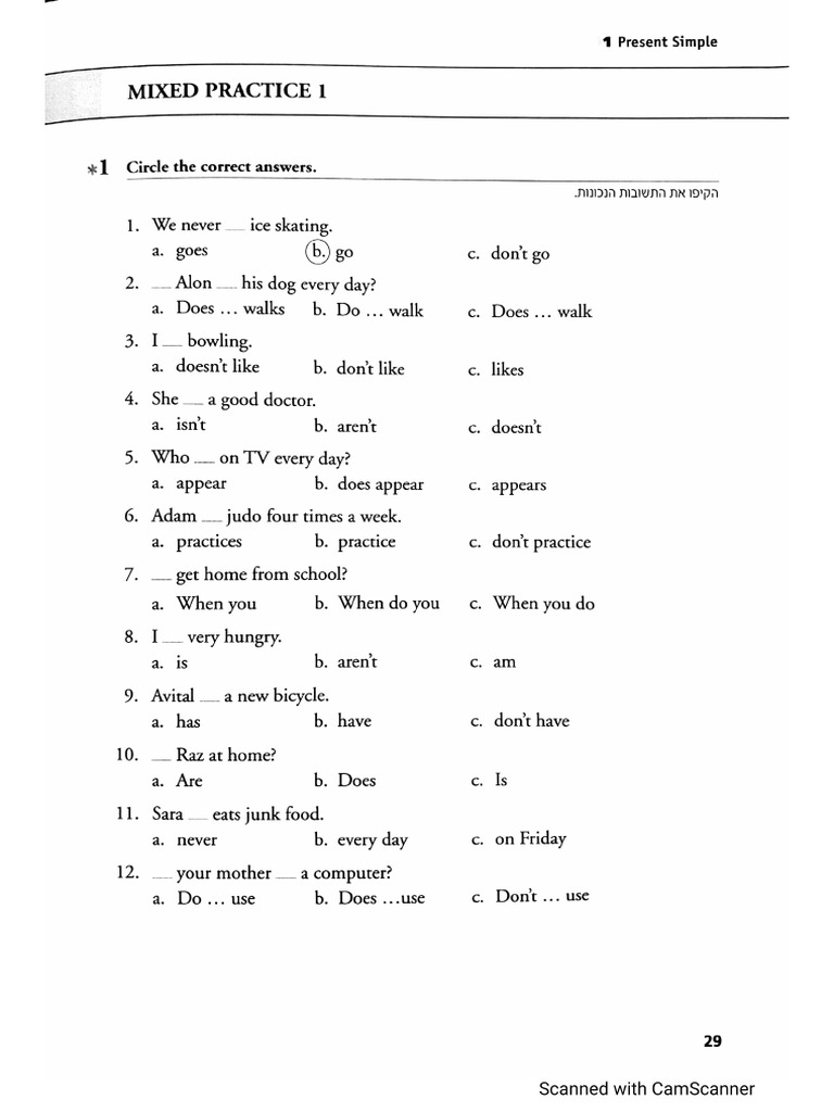 Grammar Worksheets - P. 29-30 | PDF