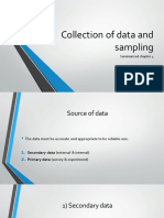 Collection of Data and Sampling