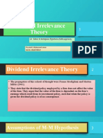 Dividend Irrelevance Theory