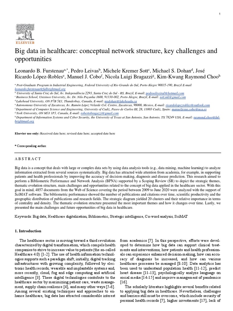 Big Data in Healthcare - DCN - REVIEWED WITH FIGURES CLEAN PDF | PDF ...