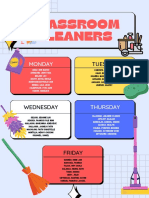 Colorful Modern Classroom Roles Poster