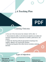 CU 7. Developing Teaching Plan