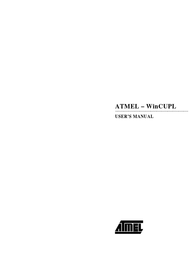 Manual de Usuario ATMEL - WinCUPL | PDF | Field Programmable Gate Array ...