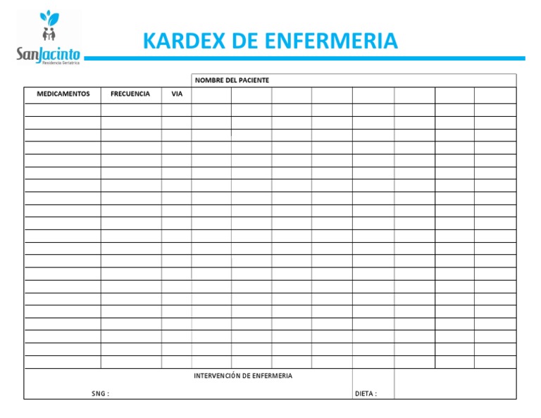 Ejemplo de Kardex de Enfermería | PDF | Prueba de diagnóstico ...
