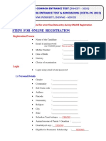 Procedure For Online Registration 2023