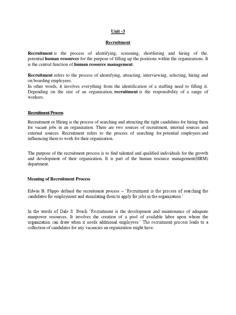 Personal Management | PDF | Recruitment | Employment