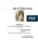 Certificate of Achievement: Congratulations!