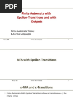 Finite Automata With Epsilon-Transitions and With Outputs