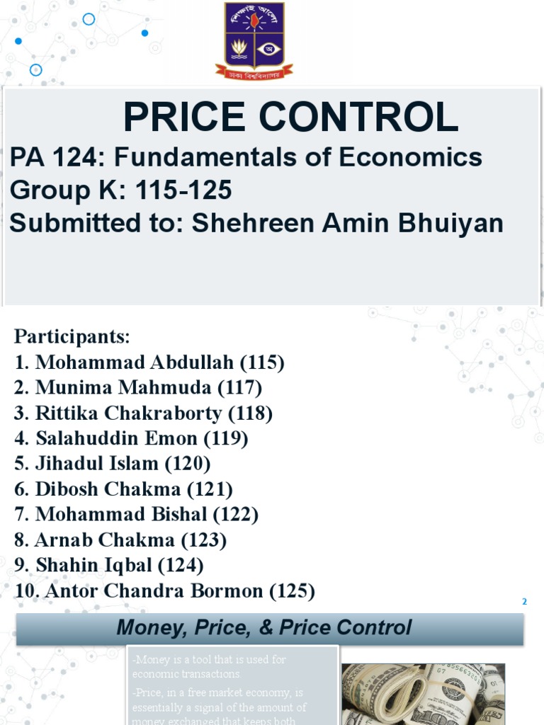 Economics Presentation PDF Inflation Price Controls