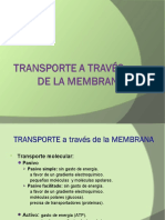 TRANSPORTE A Través de La MEMBRANA