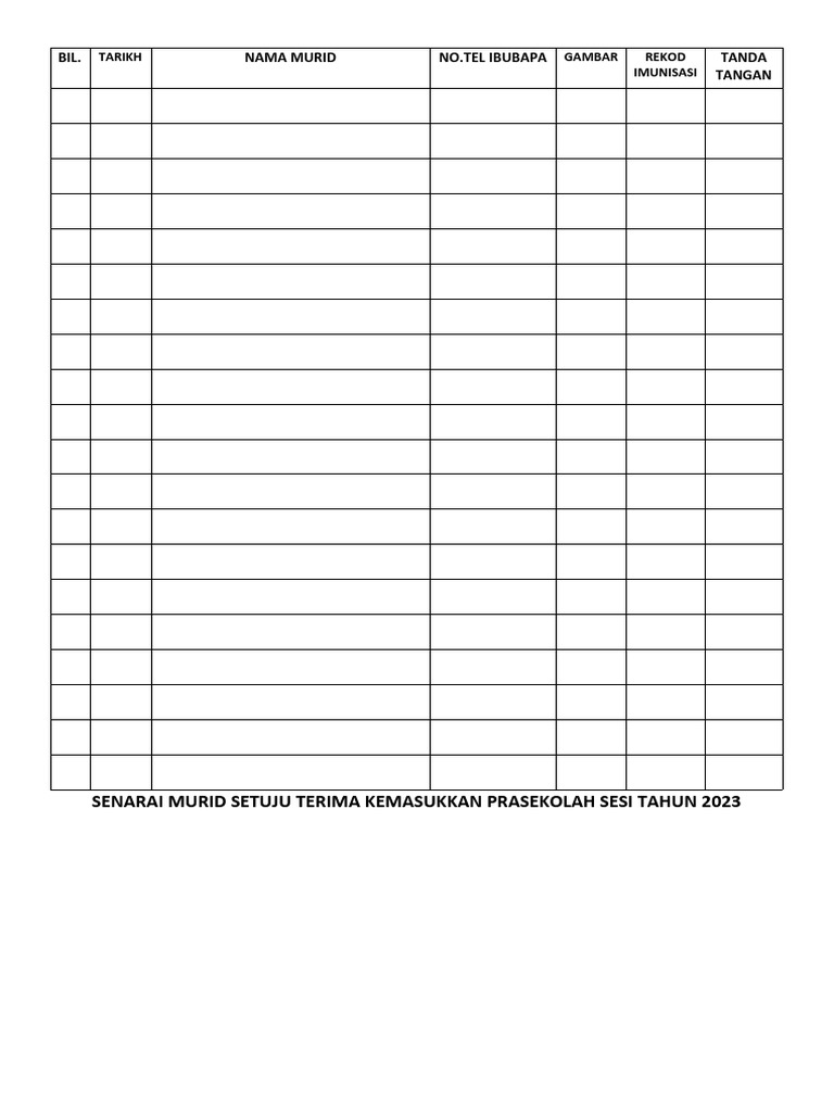Borang Setuju Terima Pra | PDF
