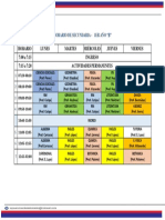 Horario de clases 1er año B secundaria