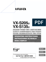 Aiwa VX S135U Owners Manual