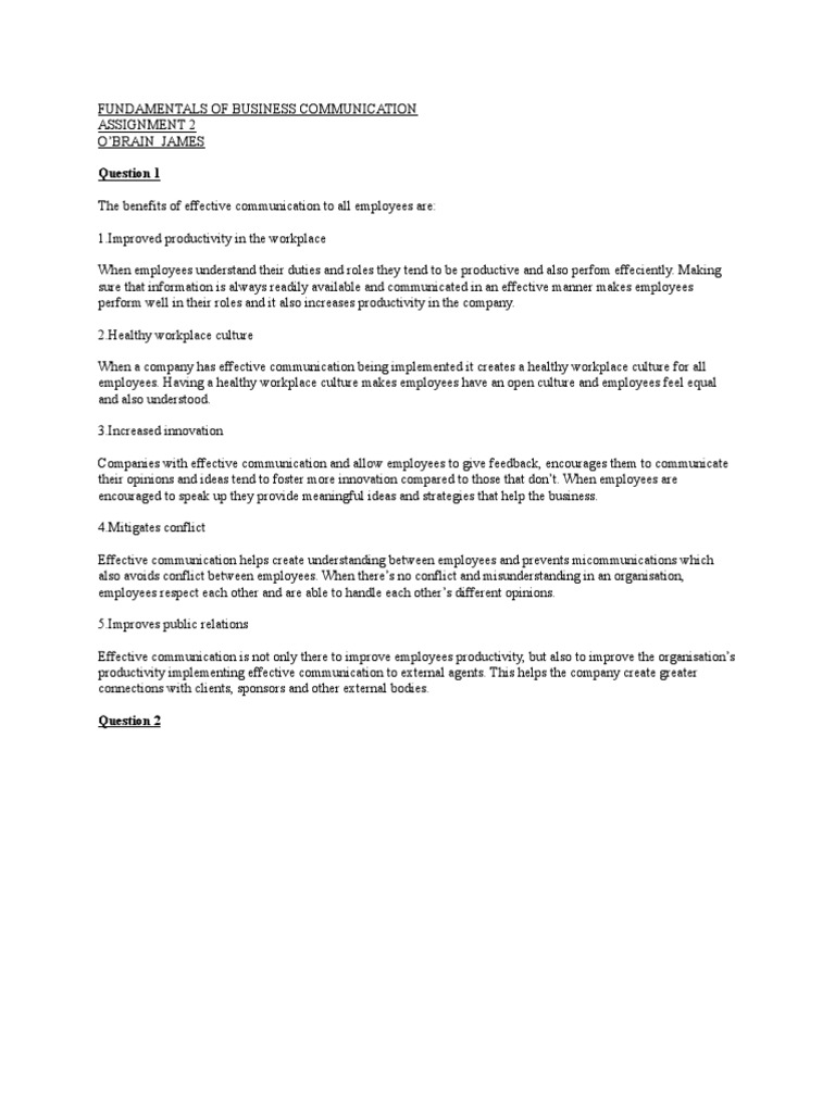 Fundamentals of business communication pdf