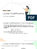 De 2.3 Linear Coefficients