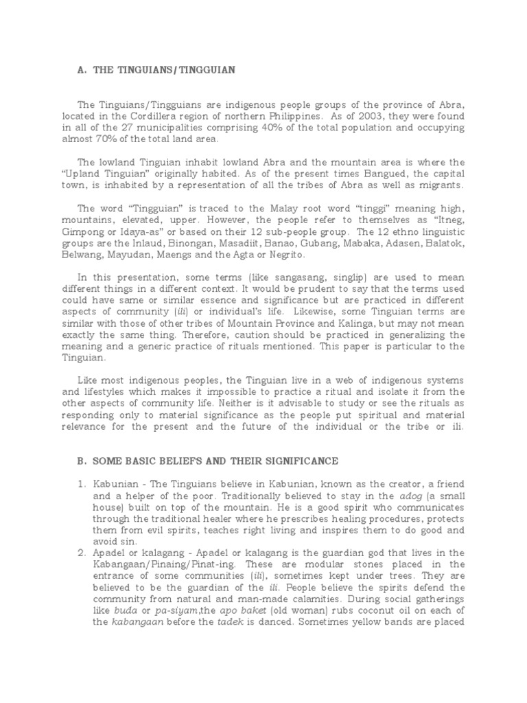 Tinguian Culture and Rituals in Abra | PDF | Engagement | Wedding