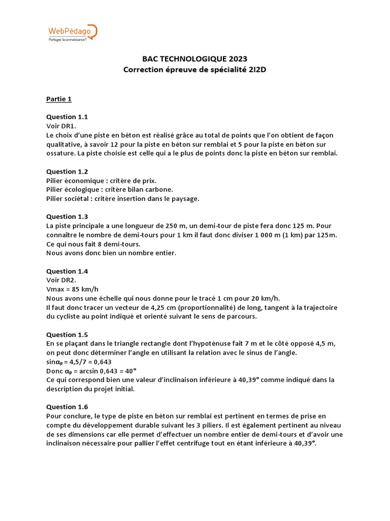 Sujet Bac Sti2d 2021 Corrigé Pdf Bac 2023 STi2D Ingénierie - Corrigé - Jour 2 | PDF | Grandeur physique