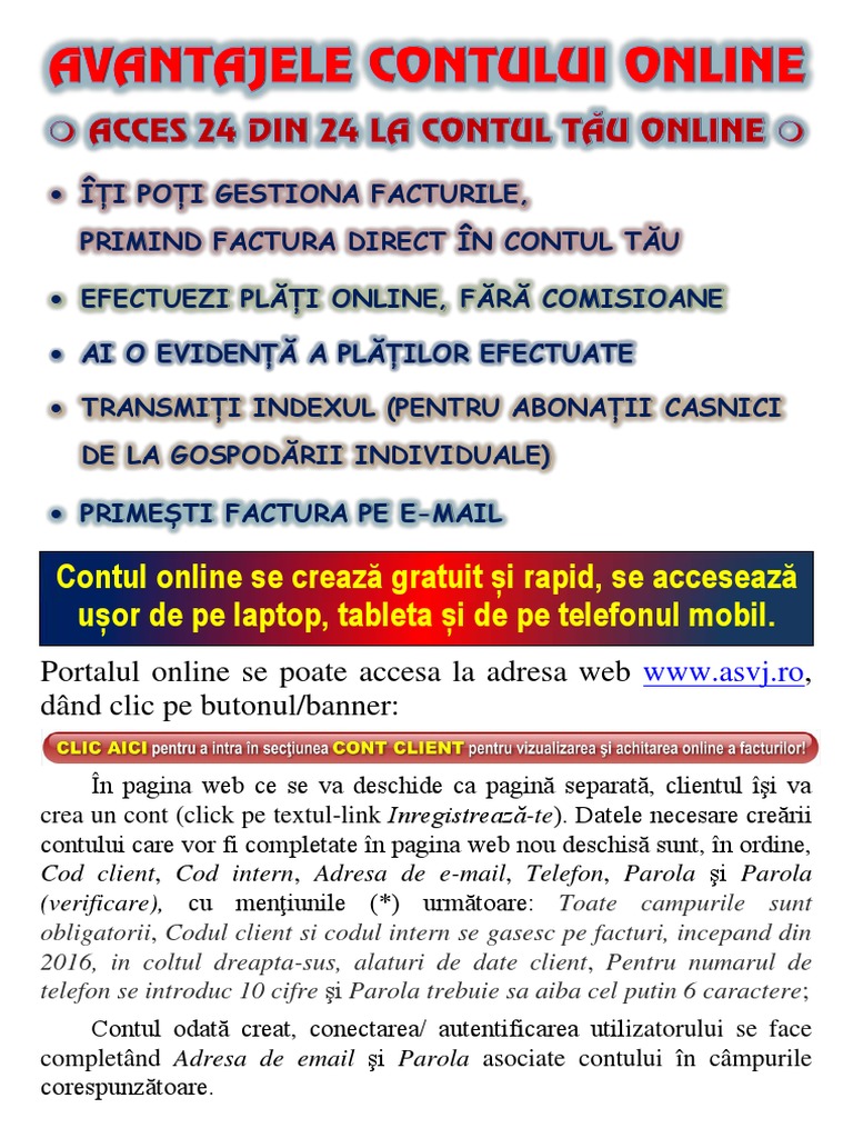 Contul Online Se Crează Gratuit Și Rapid, Se Accesează Ușor de Pe ...