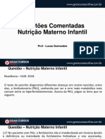 Questões Comentadas Nutrição Materno Infantil: Prof - Lucas Guimarães