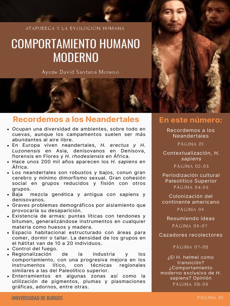 Comportamiento Humano Moderno | PDF | neanderthal | Homo