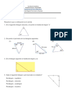 Triángulos geometría problemas ángulos lados