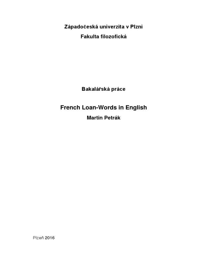 french-loan-words-in-english-z-pado-esk-univerzita-v-plzni-fakulta