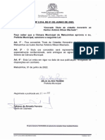 Lei 2514.22 Título de Cidadão Honorário Antônio Nilson Machado