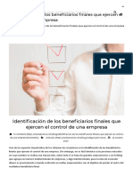 Identificación Beneficiarios Finales - Control de Una Empresa