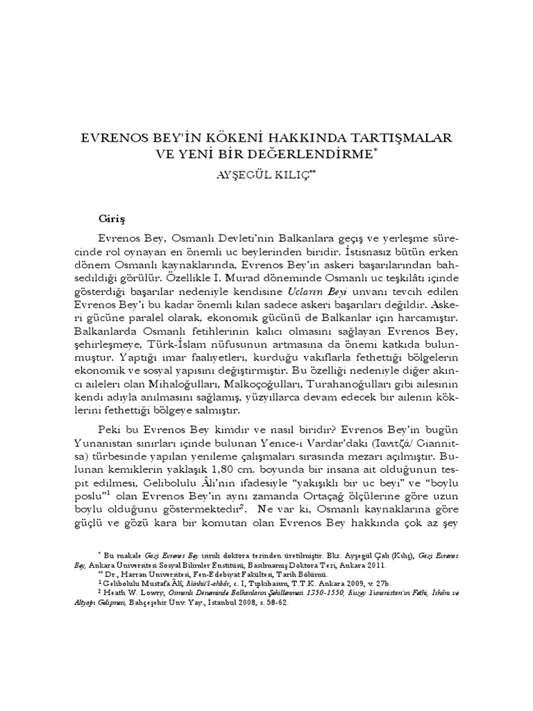 AKılıç_Evrenos_Bey PDF