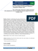 Avaliação simplificada da coluna vertebral relacionado ao ambiente de trabalho