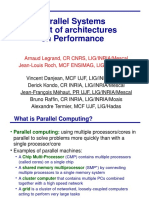 Parallel Systems Impact of architectures on Performance