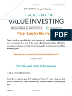 Peter Lynch's Stock Picking Rules