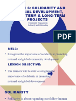 Solidarity and National Development: Short-Term and Long-Term Projects (Student Made)