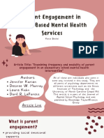 Parent Engagement in School-Based Mental Health Services