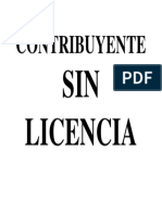 Contribuyente: SIN Licencia