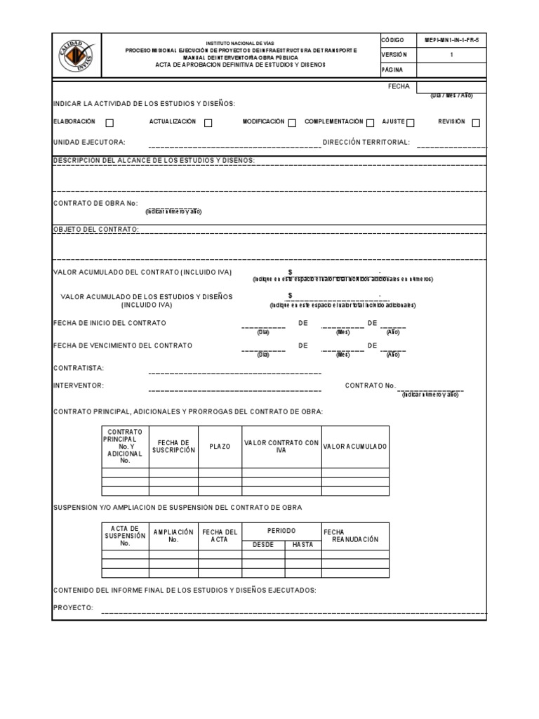 Mepi-Mn1-In-1-Fr-5 Acta Aprob Definitiva Est y Dis | PDF | Diseño
