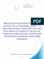 9.protocolo Bioseguridad Fronteras Terrestres Del Pais V1 05 10 2020 PDF