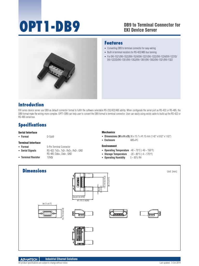 DB9 to Terminal Connector for EKI | PDF | Computer Science | Data ...