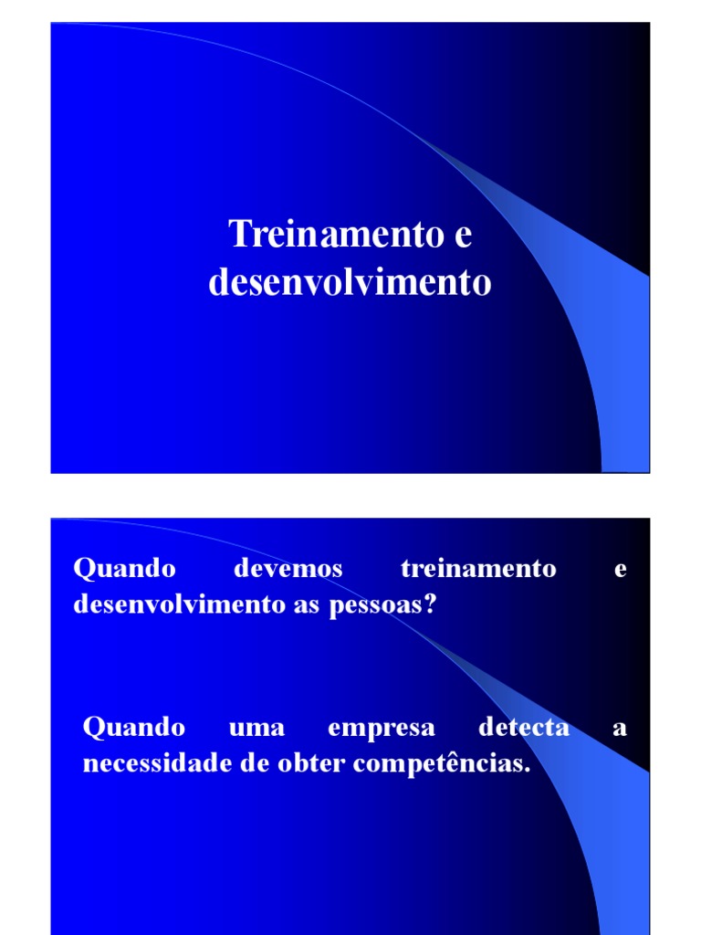 Treinamento E Desenvolvimento De Pessoas Pdf Gestão De Recursos