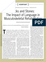O impacto da linguagem na reablitação musculoesqueletica